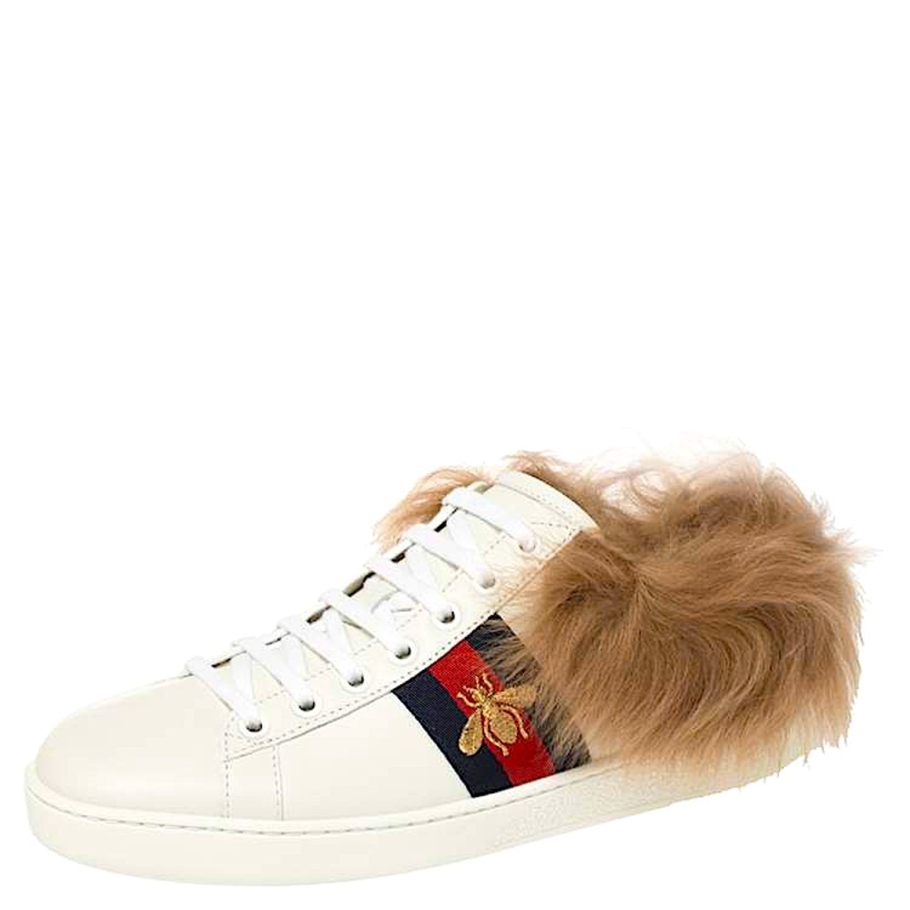 GUCCI Bee 🐝 Fur Sneakers